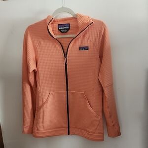 Patagonia R1 Full Zip Fleece, Medium Peach Sherbet